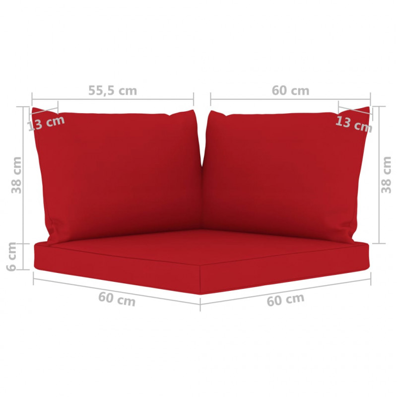 4-osobowa sofa z czerwonymi poduszkami
