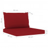 4-osobowa sofa z poduszkami w kolorze czerwonego wina