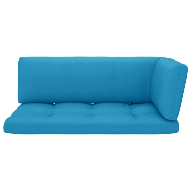 Sofa 2-osobowa z palet, z poduszkami, biała, drewno sosnowe