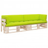 Sofa 2-os. z palet, z poduszkami, impregnowane drewno sosnowe