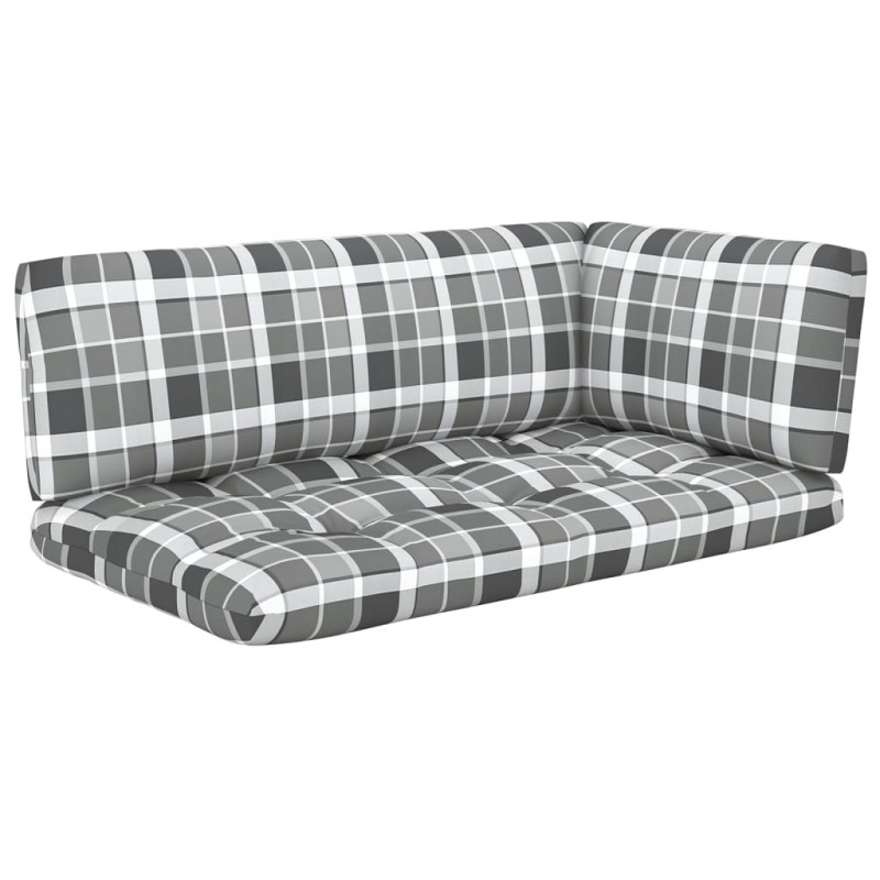 Sofa 2-osobowa z palet, z poduszkami, czarna, drewno sosnowe