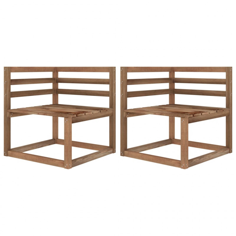 Ogrodowa sofa 2-os. z palet, z antracytowymi poduszkami, sosna