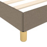Rama łóżka bez materaca, taupe, 140x200 cm, obita tkaniną