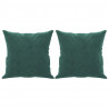 2-osobowa sofa z poduszkami, ciemnozielona, 120 cm, aksamit