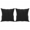 2-osobowa sofa z poduszkami, czarna, 120 cm, aksamit
