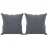 3-osobowa sofa z poduszkami, ciemnoszara, 180 cm, aksamit