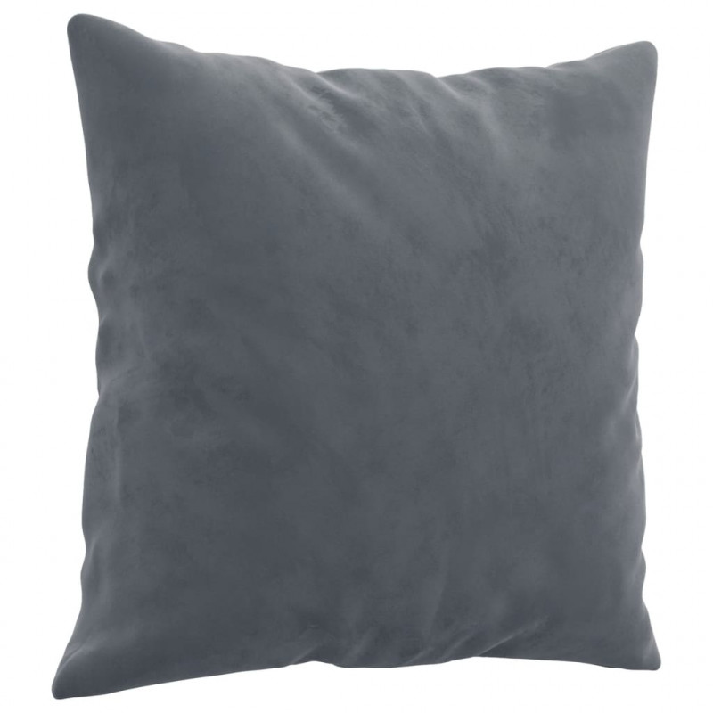 3-osobowa sofa z poduszkami, ciemnoszara, 180 cm, aksamit