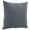 3-osobowa sofa z poduszkami, ciemnoszara, 180 cm, aksamit