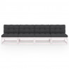 4-osobowa sofa ogrodowa z poduszkami, lite drewno sosnowe