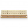 4-osobowa sofa ogrodowa z poduszkami, lite drewno sosnowe