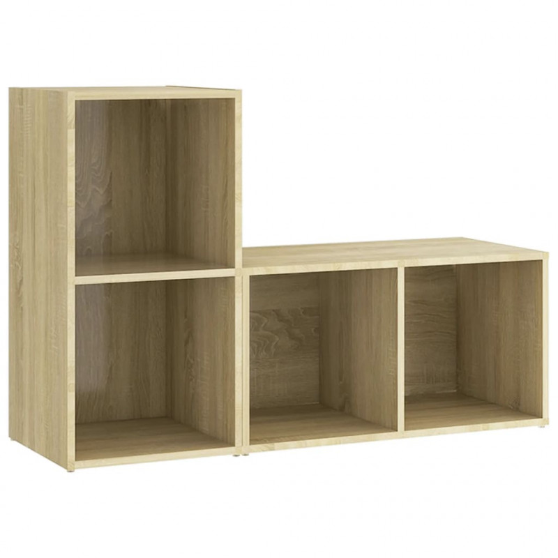 Szafki TV, 2 szt., dąb sonoma, 72x35x36,5 cm, płyta wiórowa