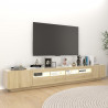 Szafka TV z oświetleniem LED, dąb sonoma, 260x35x40 cm