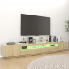 Szafka TV z oświetleniem LED, dąb sonoma, 260x35x40 cm