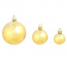 Zestaw bombek, 100 elementów, 3/4/6 cm, złoty