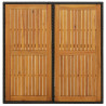 Stół ogrodowy, czarny, 109x107x74 cm, rattan PE i akacja