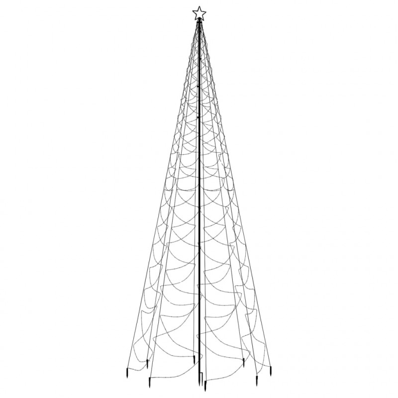 Choinka z metalowym słupkiem, 1400 kolorowych diod LED, 5 m