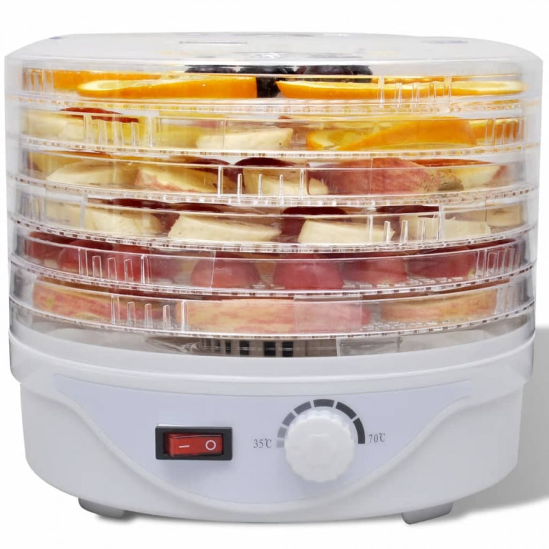 Dehydrator do żywności z 6 tacami, okrągły