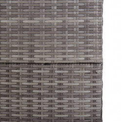 Skrzynia ogrodowa, szara, 150 x 100 x 100 cm, rattan PE