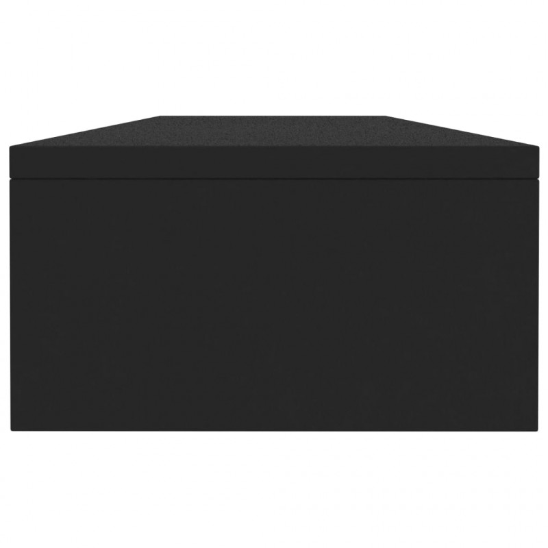 Półka pod monitor, czarna 100x24x13 cm, materiał drewnopochodny