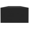Półka pod monitor, czarna 100x24x13 cm, materiał drewnopochodny