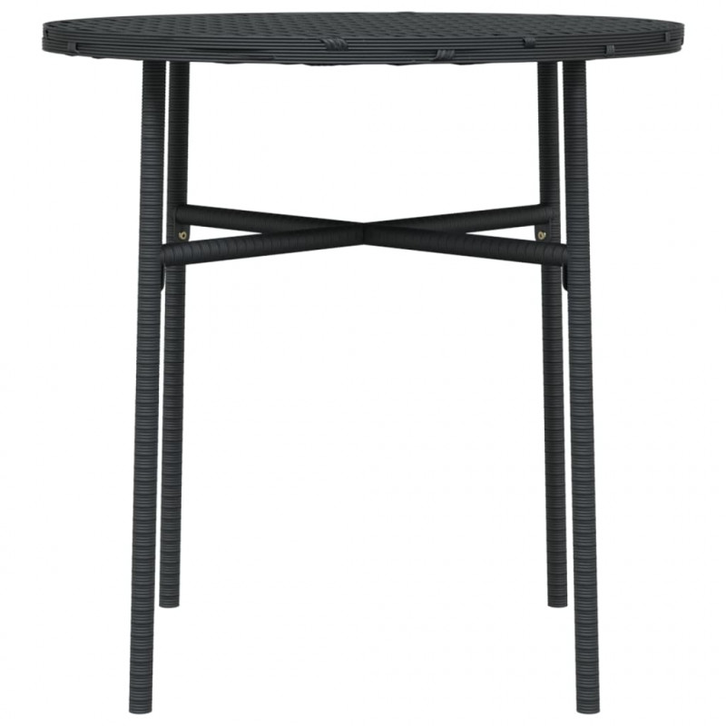 Stolik herbaciany, czarny, 45 cm, polirattan