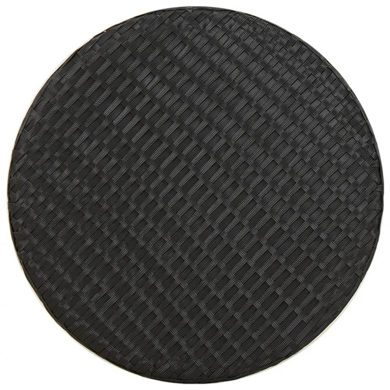 Stolik herbaciany, czarny, 45 cm, polirattan