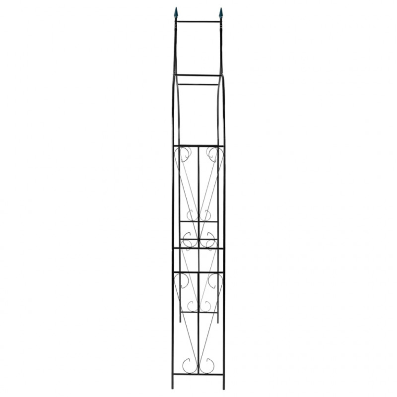Pergola ogrodowa, ciemnozielona, 120x38x258 cm, żelazna