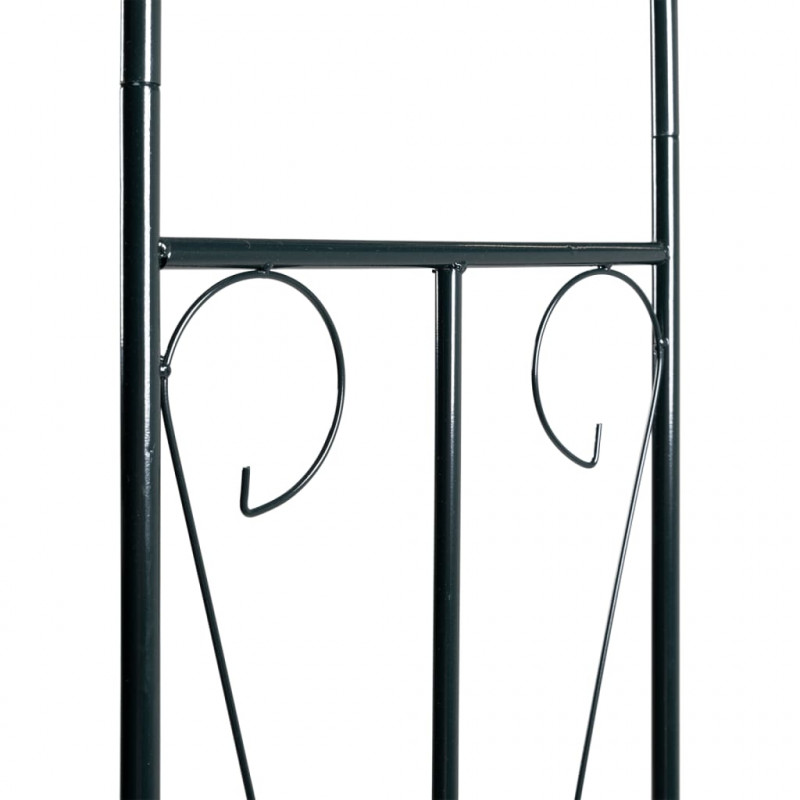 Pergola ogrodowa, ciemnozielona, 120x38x258 cm, żelazna