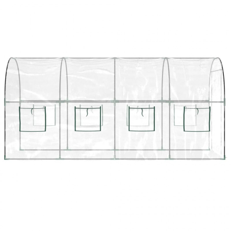 Przezroczysta szklarnia, 160x400x190 cm, PVC i malowana stal