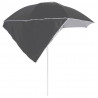 Parasol plażowy ze ściankami bocznymi, antracytowy, 215 cm