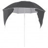 Parasol plażowy ze ściankami bocznymi, antracytowy, 215 cm