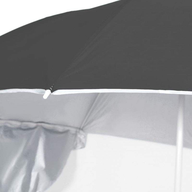 Parasol plażowy ze ściankami bocznymi, antracytowy, 215 cm