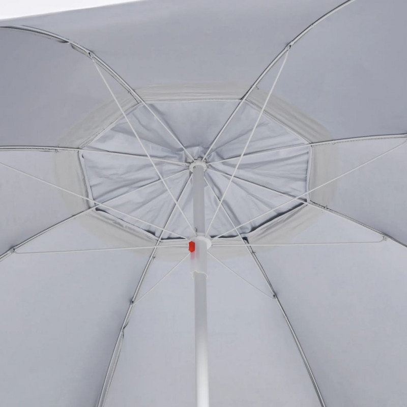 Parasol plażowy ze ściankami bocznymi, antracytowy, 215 cm