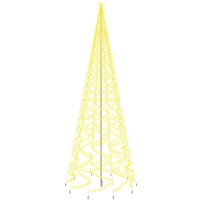 Choinka z kołkiem gruntowym, 3000 ciepłych białych LED, 800 cm