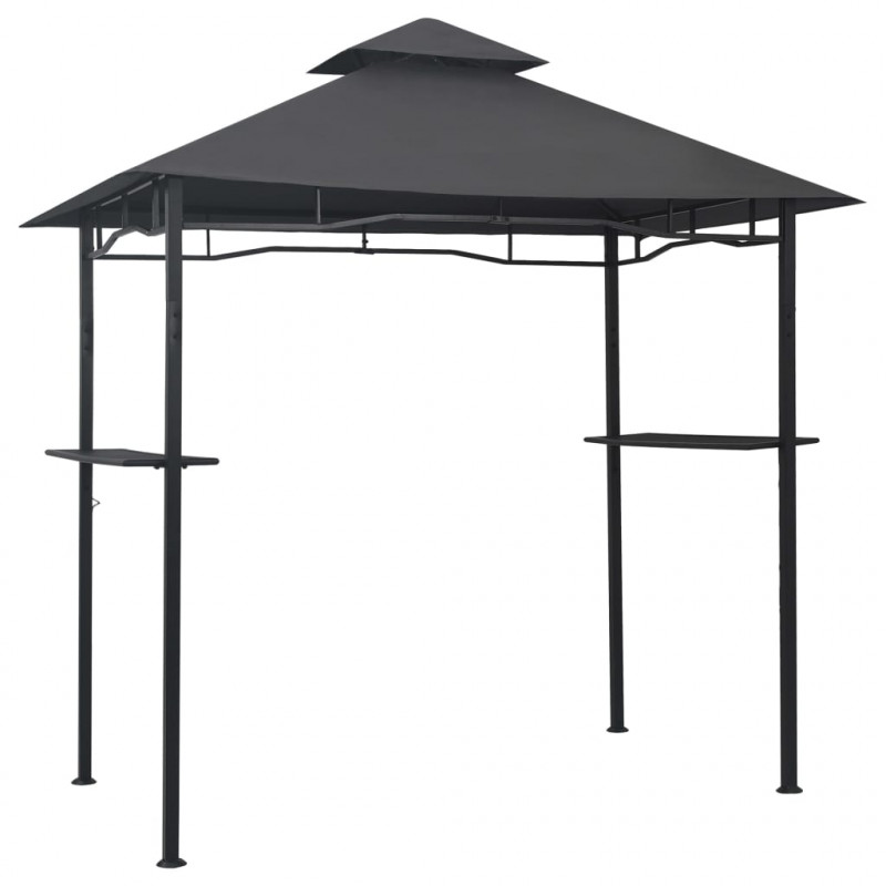 Altanka nad grill, 240x150x255 cm, antracytowa, stal