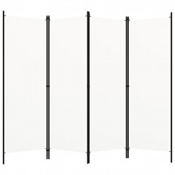 Parawan 4-panelowy, biały, 200 x 180 cm