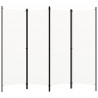 Parawan 4-panelowy, biały, 200 x 180 cm
