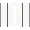 Parawan 4-panelowy, biały, 200 x 180 cm