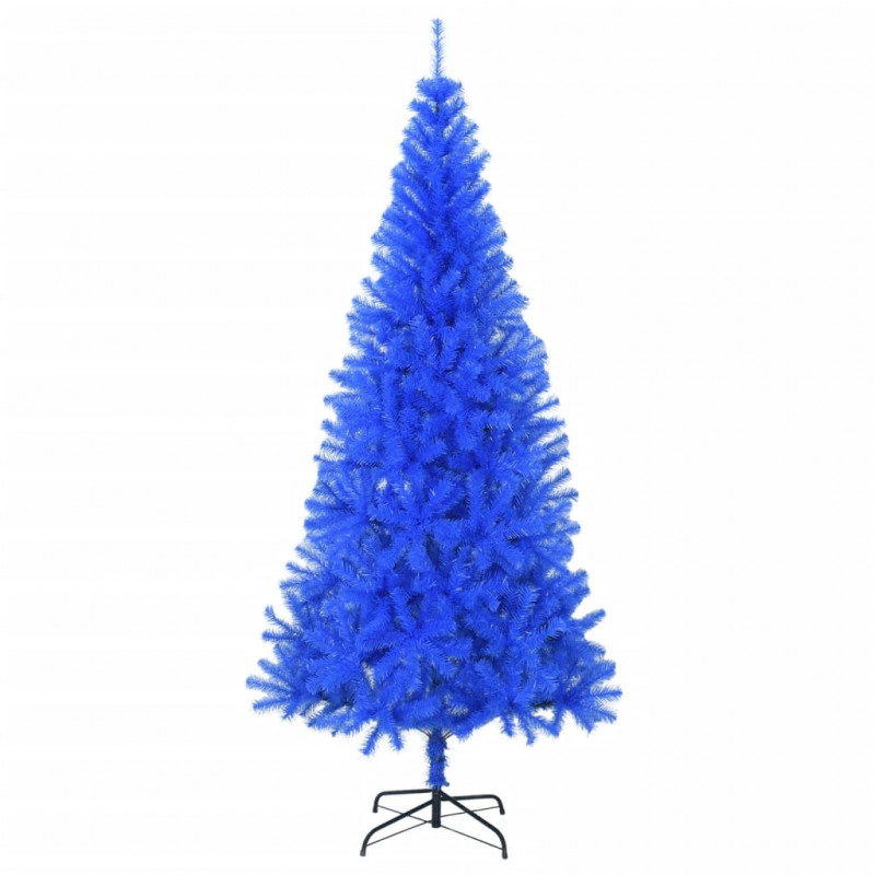 Sztuczna choinka ze stojakiem, niebieska, 180 cm, PVC
