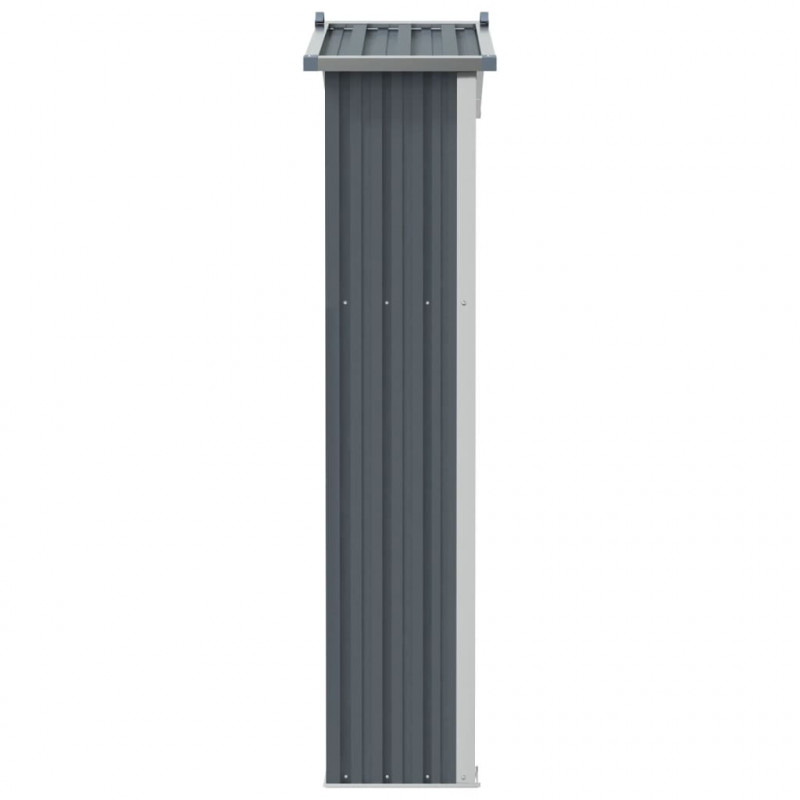 Szopa ogrodowa, szara, 116x45x175 cm, stal galwanizowana