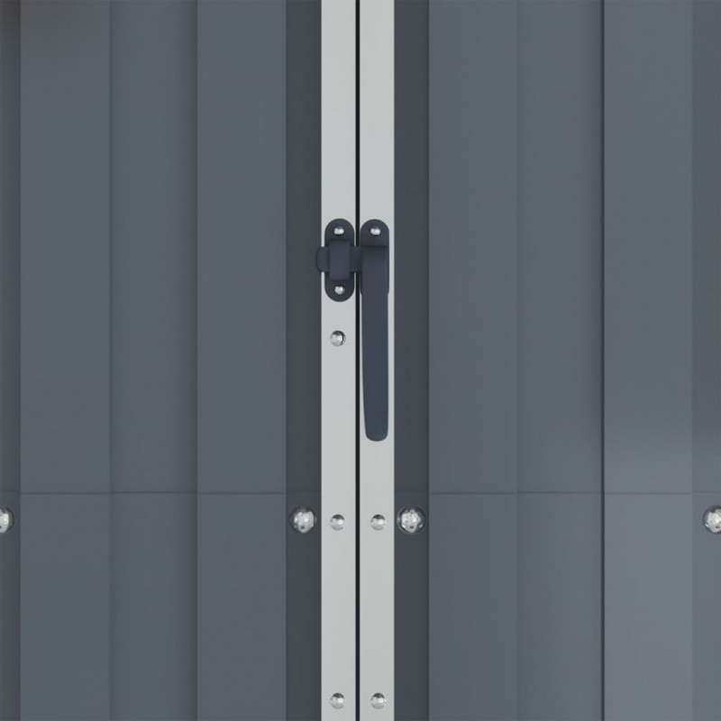 Szopa ogrodowa, szara, 116x45x175 cm, stal galwanizowana