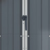 Szopa ogrodowa, szara, 116x45x175 cm, stal galwanizowana