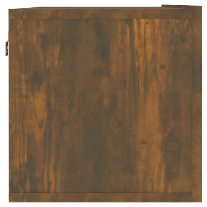 Ścienna szafka pod telewizor, przydymiony dąb, 120x30x30 cm