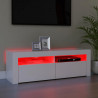 Szafka pod TV z oświetleniem LED, biała, 120x35x40 cm