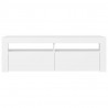 Szafka pod TV z oświetleniem LED, biała, 120x35x40 cm