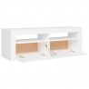 Szafka pod TV z oświetleniem LED, biała, 120x35x40 cm