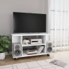 Szafka pod TV, biała, 80x40x45 cm, materiał drewnopochodny