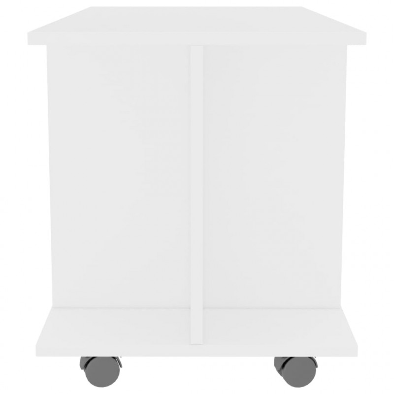Szafka pod TV, biała, 80x40x45 cm, materiał drewnopochodny