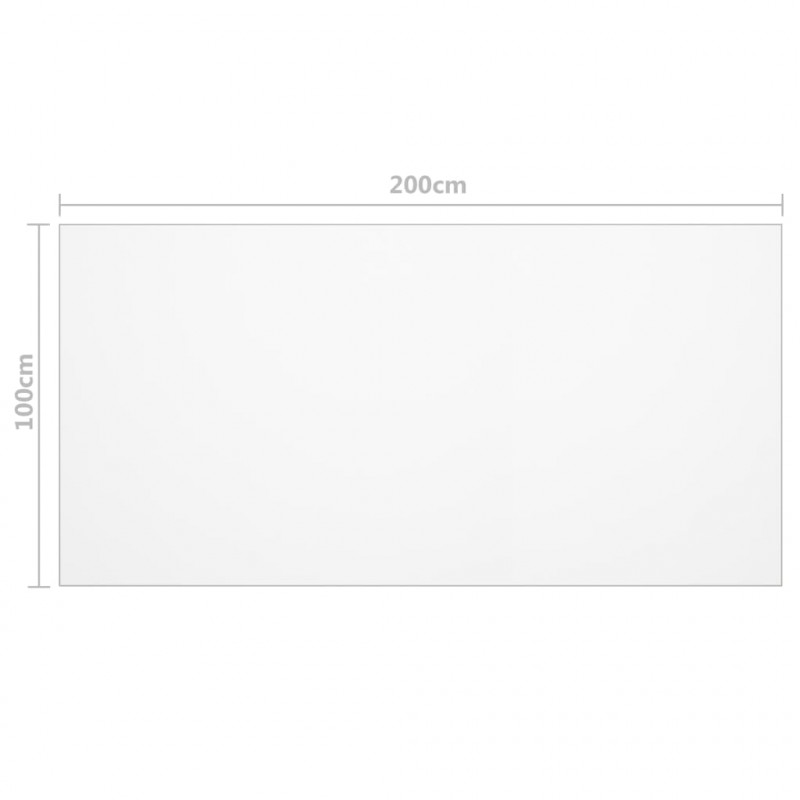Mata ochronna na stół, przezroczysta, 200x100 cm, 2 mm, PVC