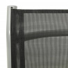 Rozkładane krzesło ogrodowe, textilene i aluminium, srebrne
